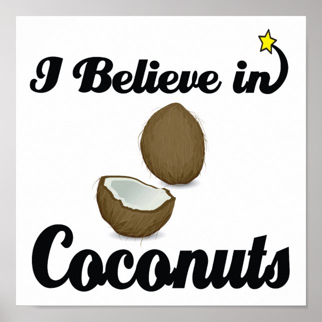 Poster je crois aux noix de coco (Devant)