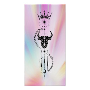 Poster Je crois en moi Symbole de Trader Aura Pastel