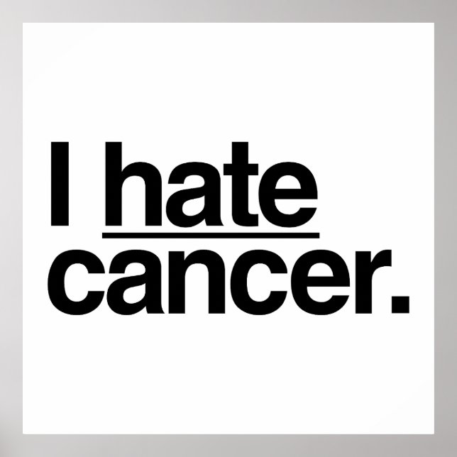Poster Je déteste le cancer (Devant)