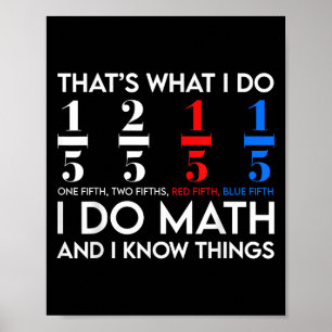 Poster Je fais des maths et je connais des choses Geek ét