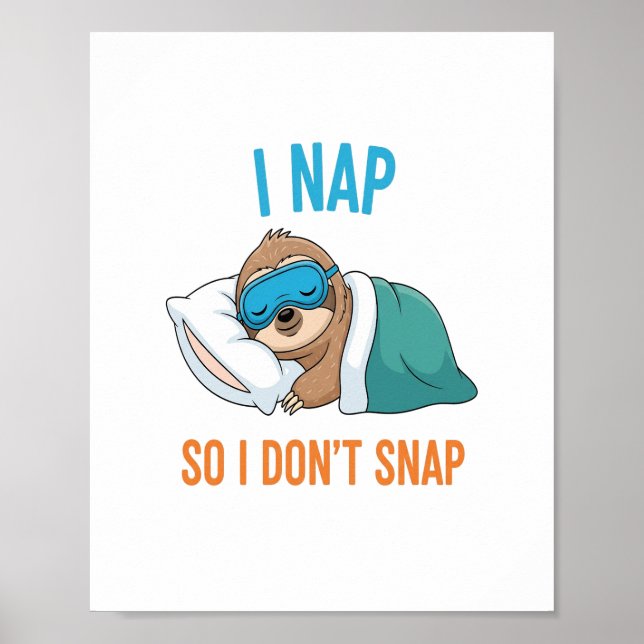 Poster Je fais la sieste pour ne pas accrocher la fente d (Devant)