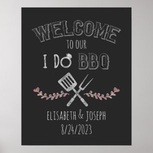 Poster Je fais le BBQ Fête de fiançailles Enterrement de