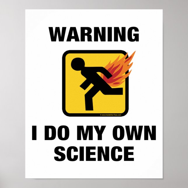 Poster Je fais ma propre science - Drôle Flaming Fart Hum (Devant)