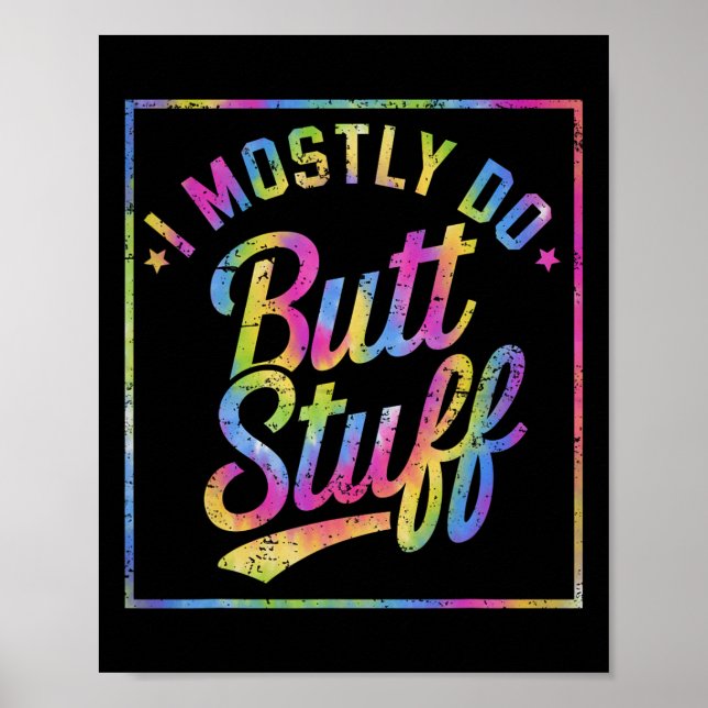 Poster Je Fais Principalement Des Stups À La Gym Joke Tee (Devant)