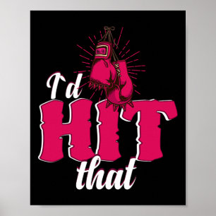 Poster Je frapperais ce cadeau de boxe drôle pour une fem
