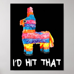 Poster Je frapperais que Pinata Cinco De Mayo Parti Pinat