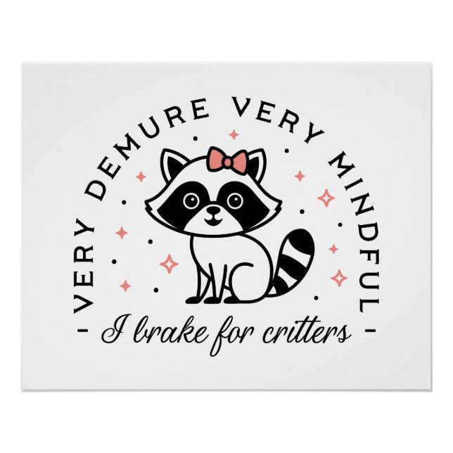 Poster Je freine pour les bêtes semi-esthétique (Devant)