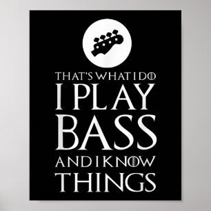 Poster Je Joue Bass Funny Bass Guitare