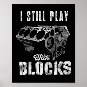 Poster Je joue encore avec des blocs Moteur de voiture dr