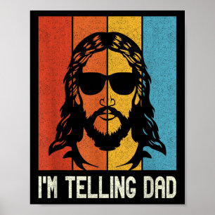 Poster Je le dis à Papa - Jésus portant des lunettes de s