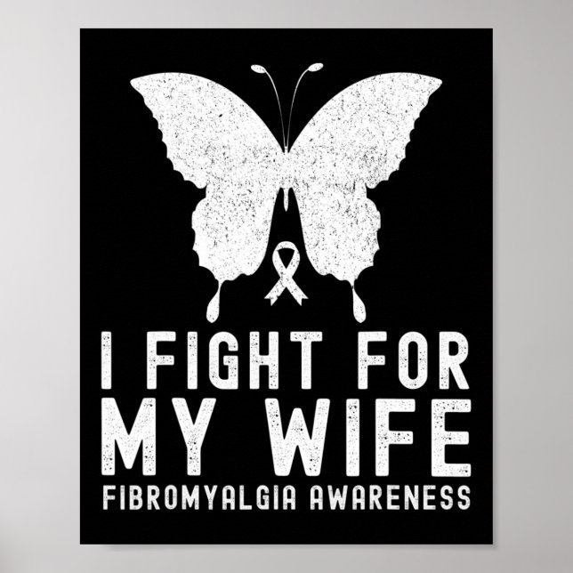 Poster Je Lutte Pour Mon Épouse Fibromyalgie Mois B (Devant)