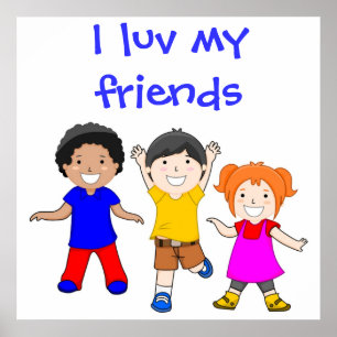 POSTER JE LUV MES AMIS
