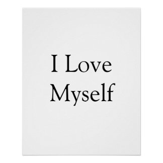Poster Je m'aime moi-même inspiration motivation ajouter