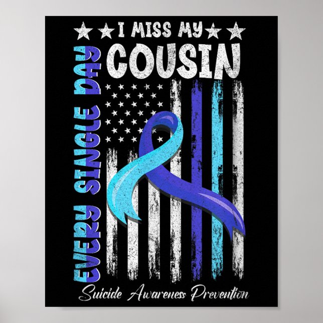 Poster Je Manque Ma Cousin Suicide Sensibilisation Chemis (Devant)