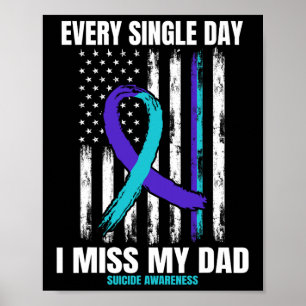 Poster Je Manque Mon Papa Suicide Sensibilisation Chemise