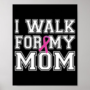 Poster Je marche pour la sensibilisation au cancer du sei