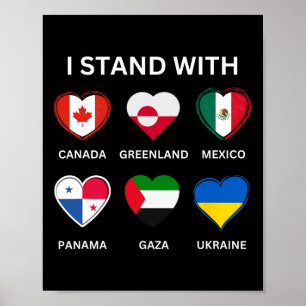 Poster Je me tiens avec Canada Groenland Mexique Panama G