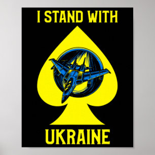 Poster Je me tiens avec la chemise Ukraine Le fantôme de