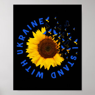 Poster Je me tiens avec l'Ukraine juive Prie pour le sout