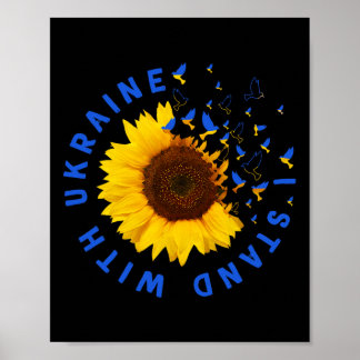 Poster Je me tiens avec l'Ukraine juive Prie pour le sout