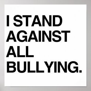 POSTER JE ME TIENS CONTRE TOUT BULLYING