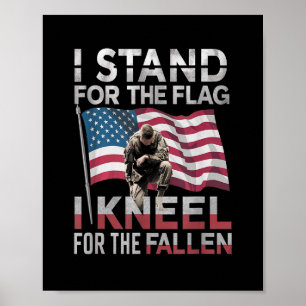 Poster Je Me Trouve Pour Le Drapeau Que Je M'Agenouille P