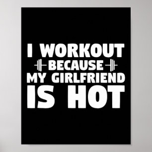 Poster Je M'Entraîne Parce Que Ma Fille Est Chaud Gym B D