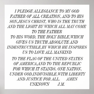 POSTER JE METS EN GAGE L'ALLÉGEANCE À MON PÈRE D'UN DIEU