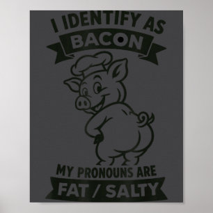 Poster Je m'identifie comme Bacon G, amateur de BBQ drôle