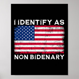 Poster Je m'identifie comme un patriote non bidenaire Dra