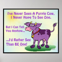 Je n'ai jamais vu une vache violette
