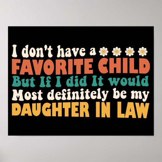 Poster Je n'ai pas de fille préférée en droit (Devant)