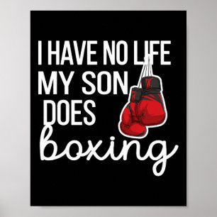 Poster Je N'Ai Pas De Vie Drôle Boxe Maman Boxer Mère