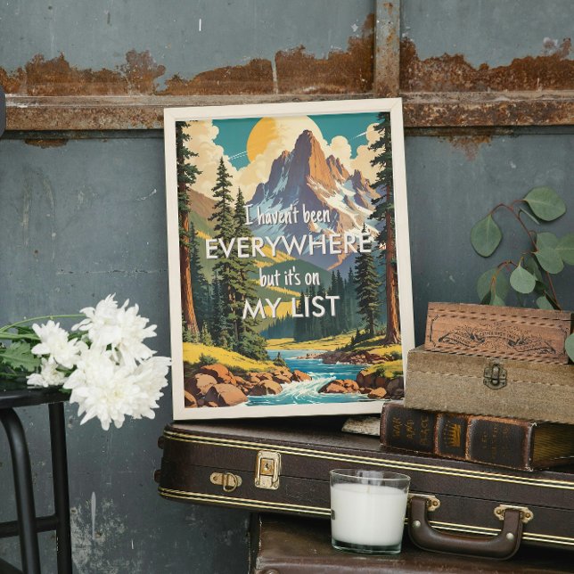 Poster Je n'ai pas été partout Retro Wanderlust Travel (Créateur téléchargé)