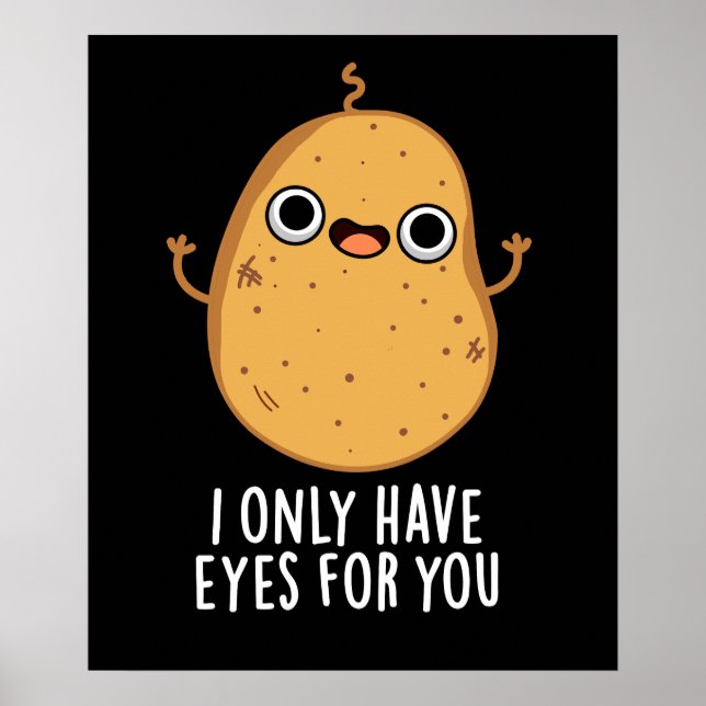 Poster Je N'Ai Que Les Yeux Pour Vous Drôle Pun De Pomme  (Devant)