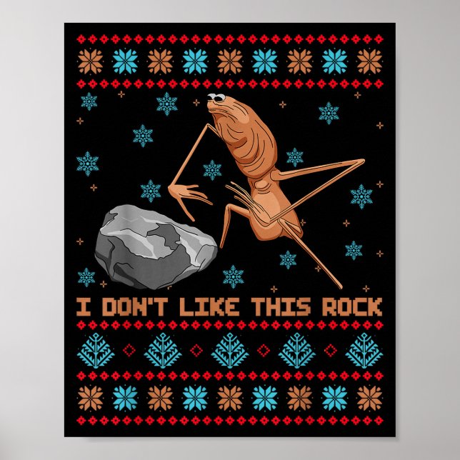 Poster Je n'aime pas ce Rock Marcus le ver pull moche (Devant)