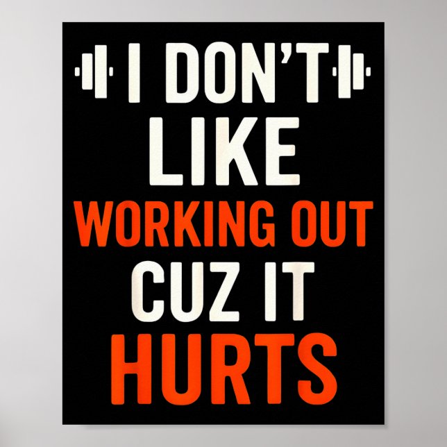 Poster Je n'aime pas faire de l'exercice parce que ça fai (Devant)