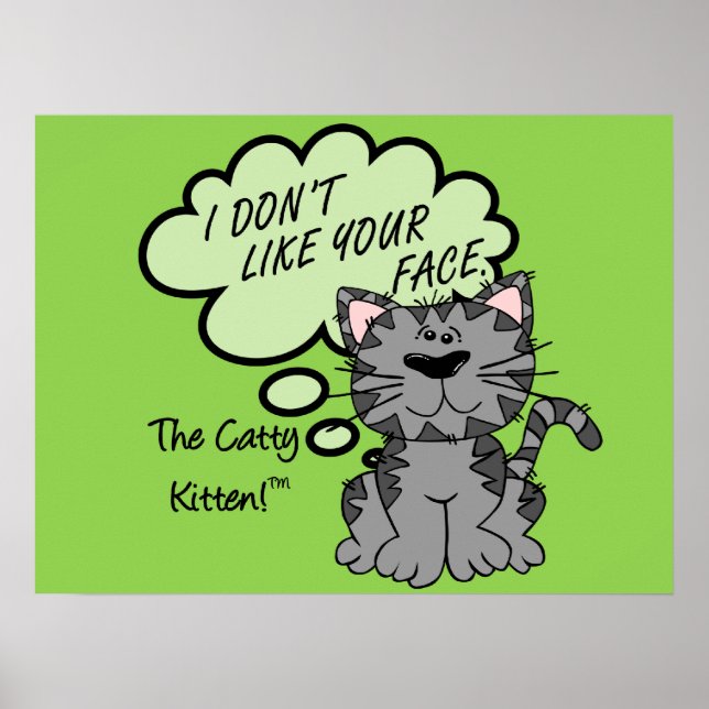 Poster Je n'aime pas l'apparence de ou sur ton visage (Devant)