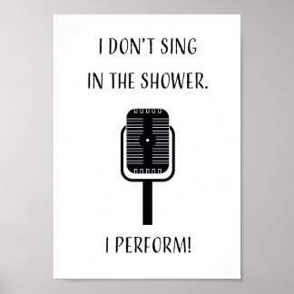 Poster Je ne chante pas sous la douche, je joue !