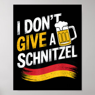 Poster Je Ne Donne Pas De Bière Allemande Schnitzel Wurst