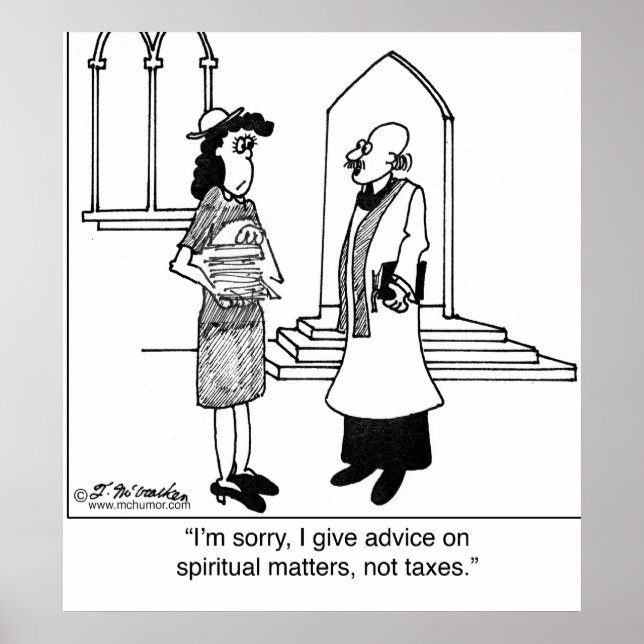 Poster Je ne donne pas de conseils sur les impôts (Devant)