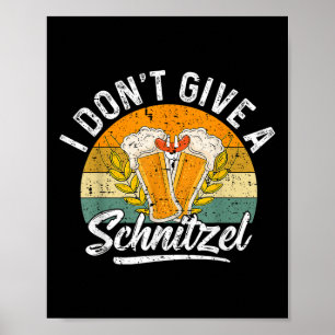 Poster Je Ne Donne Pas De Schnitzel Drôle Hommes Allemand