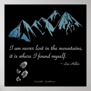 Poster Je ne me perds jamais dans les montagnes, c'est là
