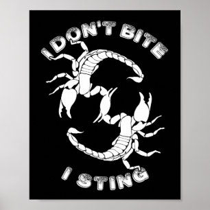 Poster Je ne mord pas, je pique - Scorpio Design