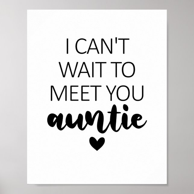 Poster Je ne peux pas attendre de vous rencontrer Tante G (Devant)