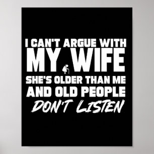 Poster Je ne peux pas discuter avec ma femme elle est plu