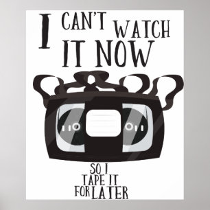 Poster Je ne peux pas le regarder maintenant - alors je l