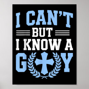 Poster Je ne peux pas mais je connais un type Dieu Église