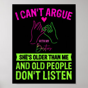 Poster Je Ne Peux Pas M'Arler Avec Mes Meilleures Amis.