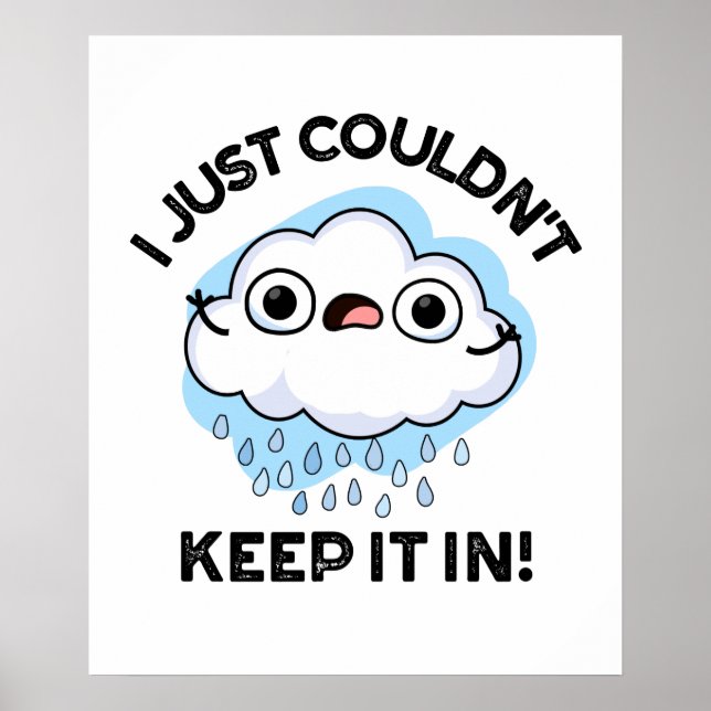Poster Je ne pouvais pas le garder dans un jeu de nuages  (Devant)